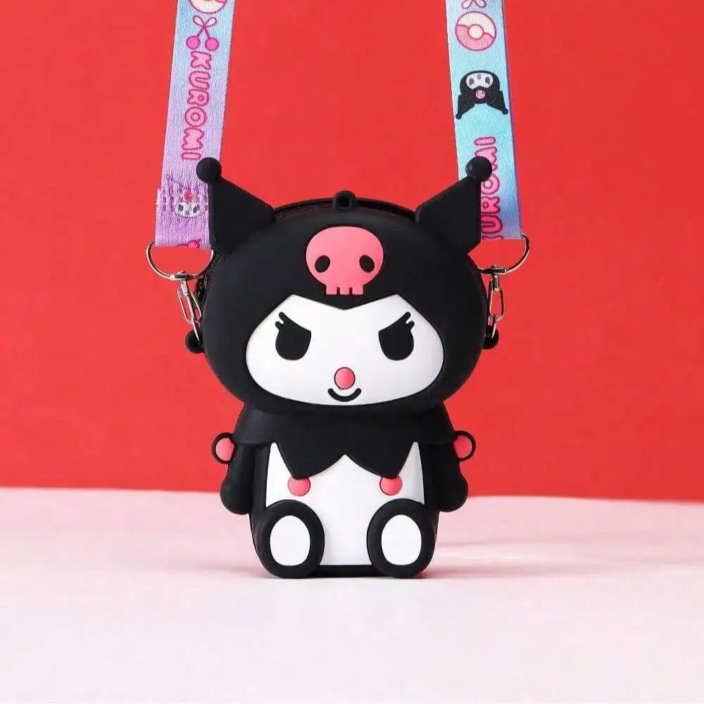 Kuromi Coin Purse Cartoon Silicone Bag Accessory Travel Carrying Qme