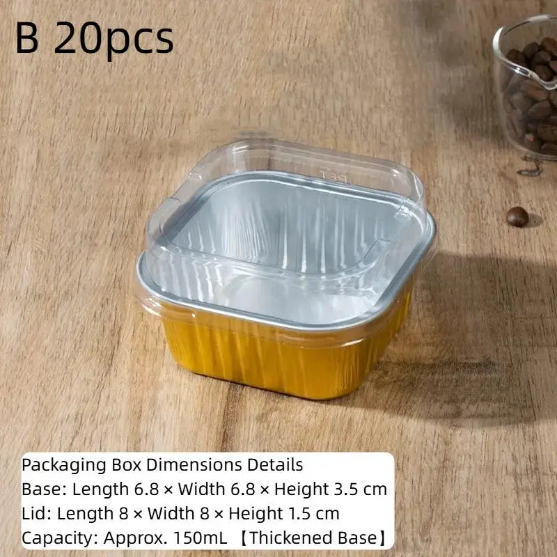 10 20 Food Grade Square Dessert Boxes Clear Lids Perfect Mousse Cake Qme 20pcs B