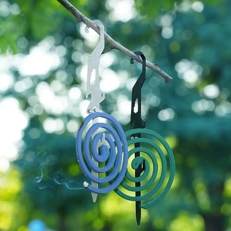 Outdoor Multifunctional Stainless Steel Hook Mosquito Coil Bracket Qme