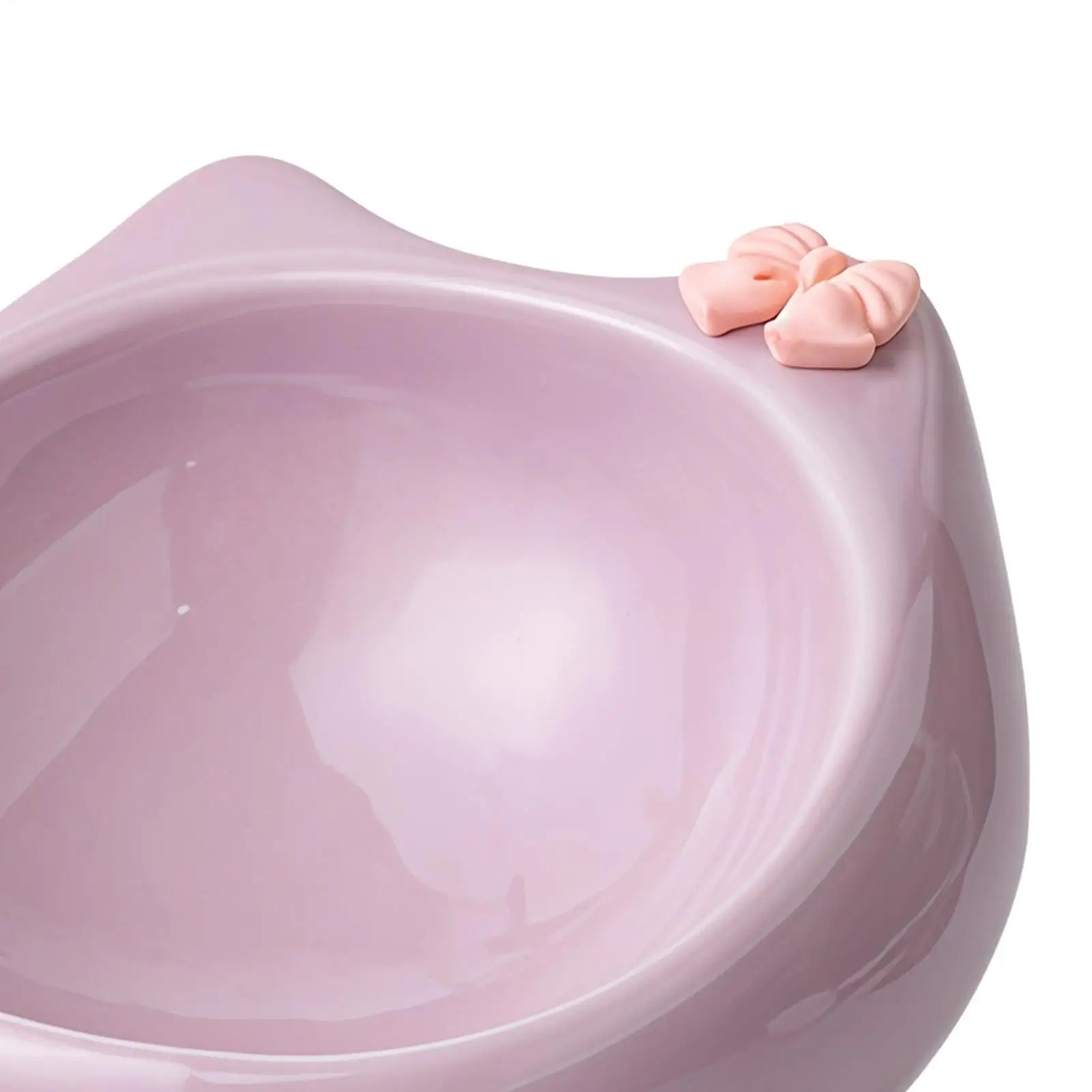 Cat Dishes Elevated Neck Protection Anti-slip Tilt Ceramic Water Plate Wide Opening Whisker-friendly Cat Raised Food Bowl For Qme