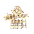 20Pcs/lot 20x60mm Natural Ladder Wood DIY Arts And Crafts Supplies Wooden Embellishments Home Handwork Accessories Garden Decor Qme Default Title