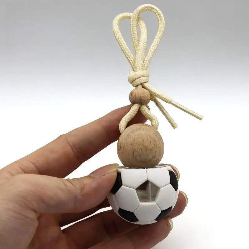 Soccer Designed Perfume Bottle Hanging Glass Car Air Freshener Qme