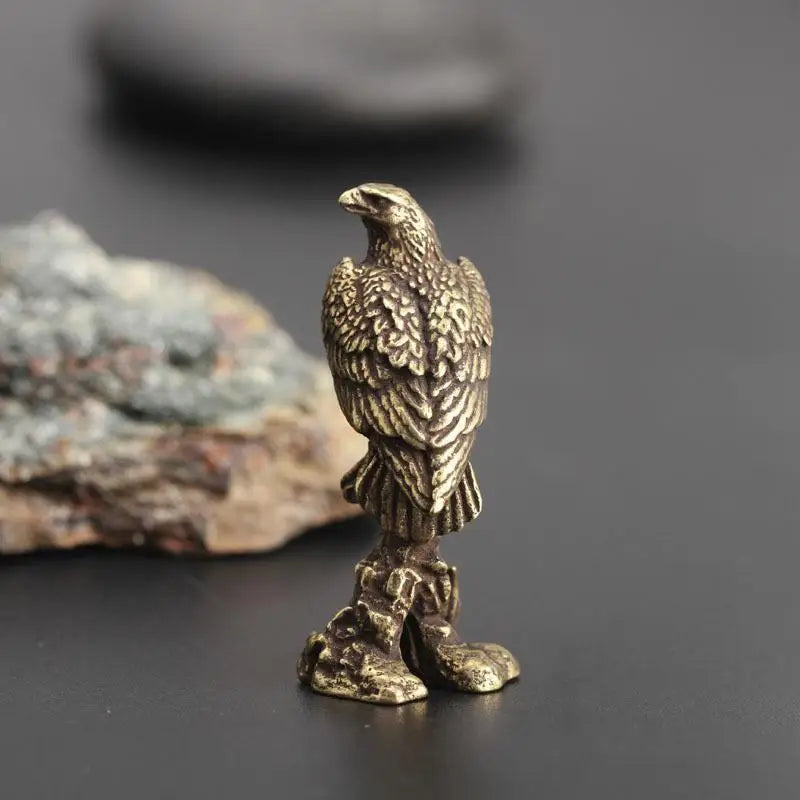Home Office Desk Animal Decoration Vintage Copper Plated Bird Qme
