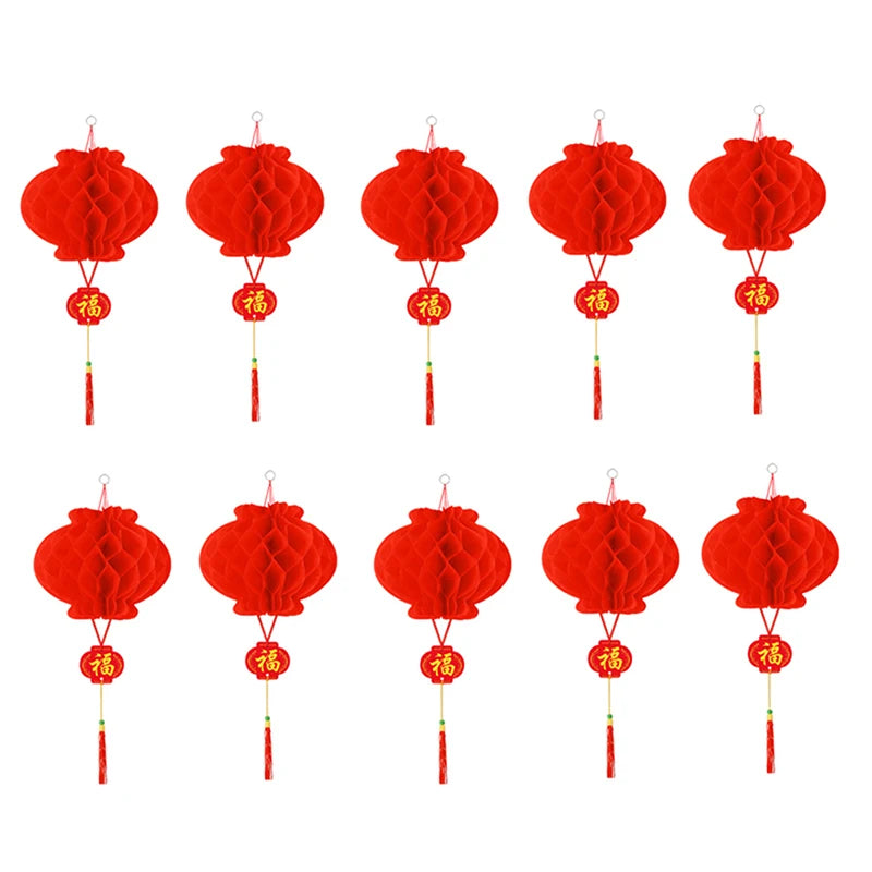 Lantern Hang Pendant Waterproof Festival Lanterns Decoration 2023 Qme 10Pcs