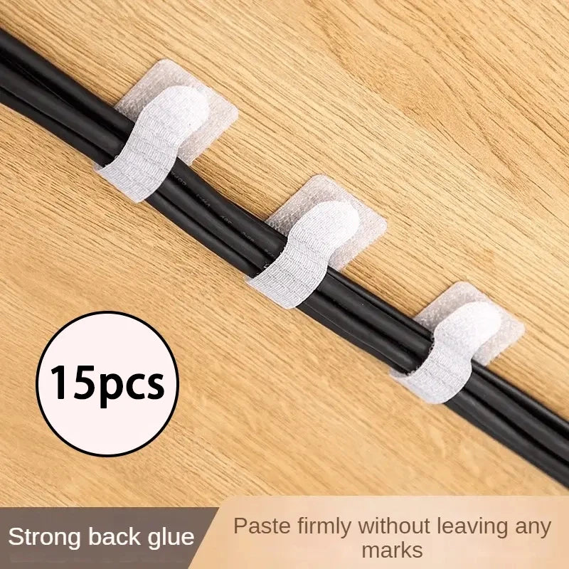 15PCS Cable Organizer Wire Winder USB Cable Management Protector for Wire Ties Phone Accessories Organizador Cables Qme