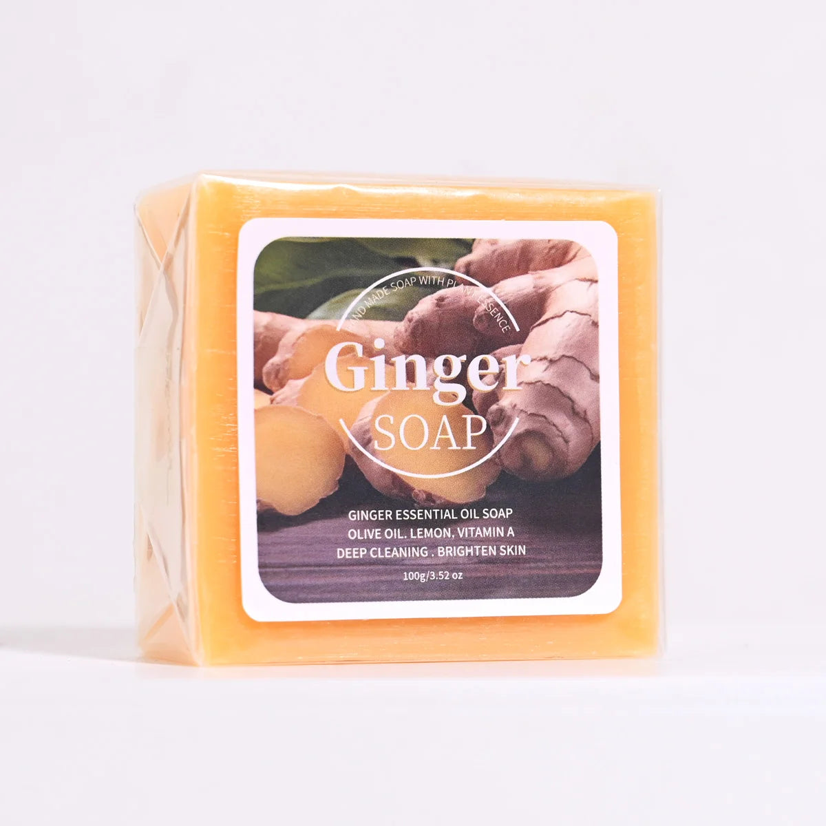 B+ Ginger Essential Oil Soap Plant Extract Deep Cleansing Acne Qme