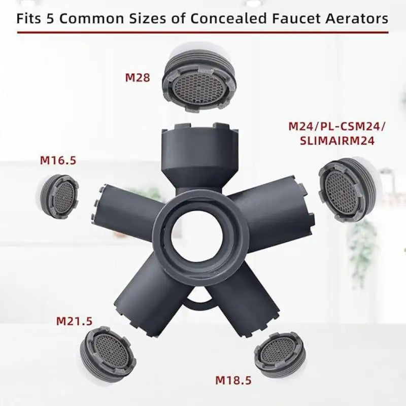 1Pcs Faucet Aerator Key 10 In 1 ABS Faucet Aerator Removal Tool For Threaded Aerator/Aerator With Housing Cut Edge&Round. Qme 1pc