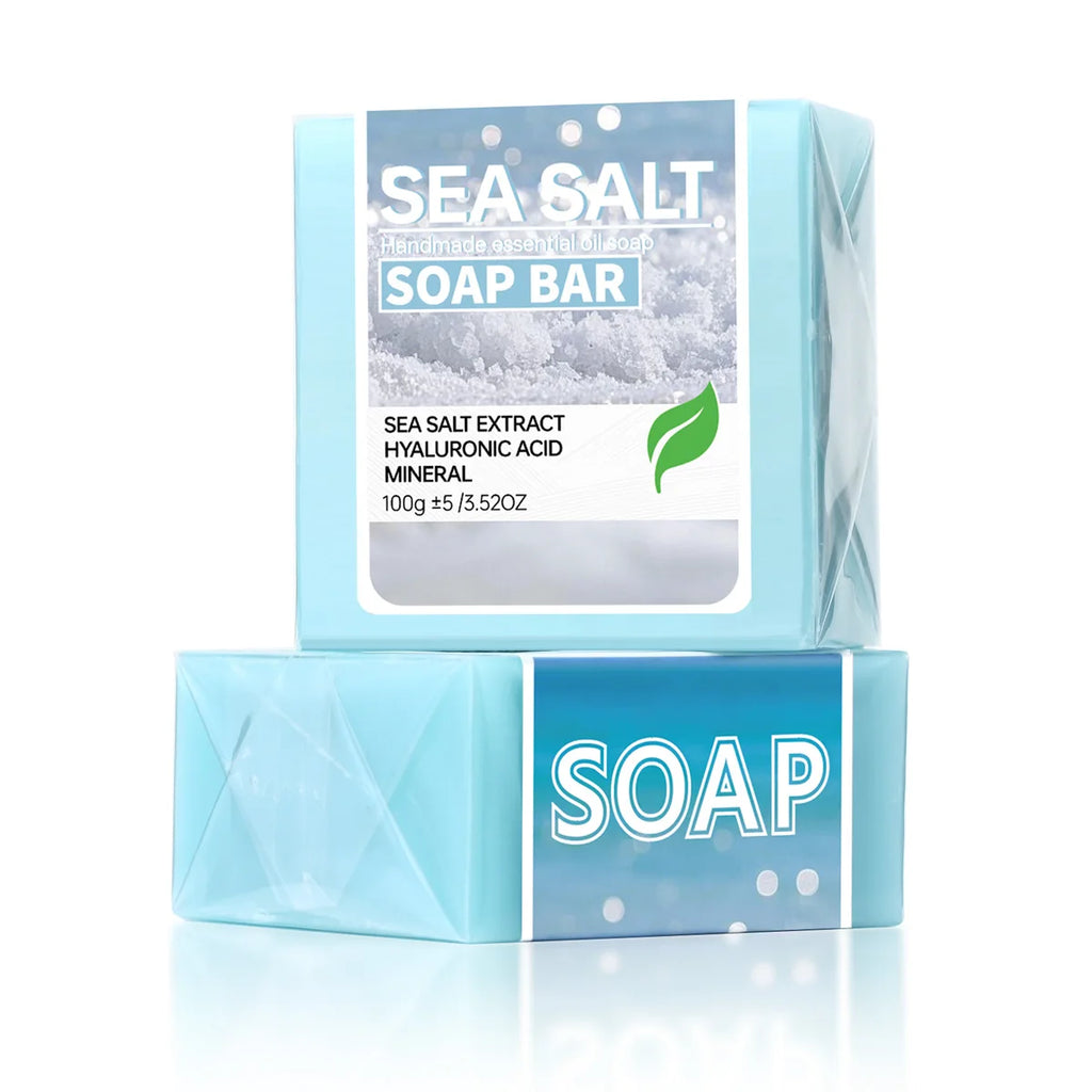 Sea Salt Handmade Essential Oil Soap Hyaluronic Acid Skin Cleansing Qme Sea salt