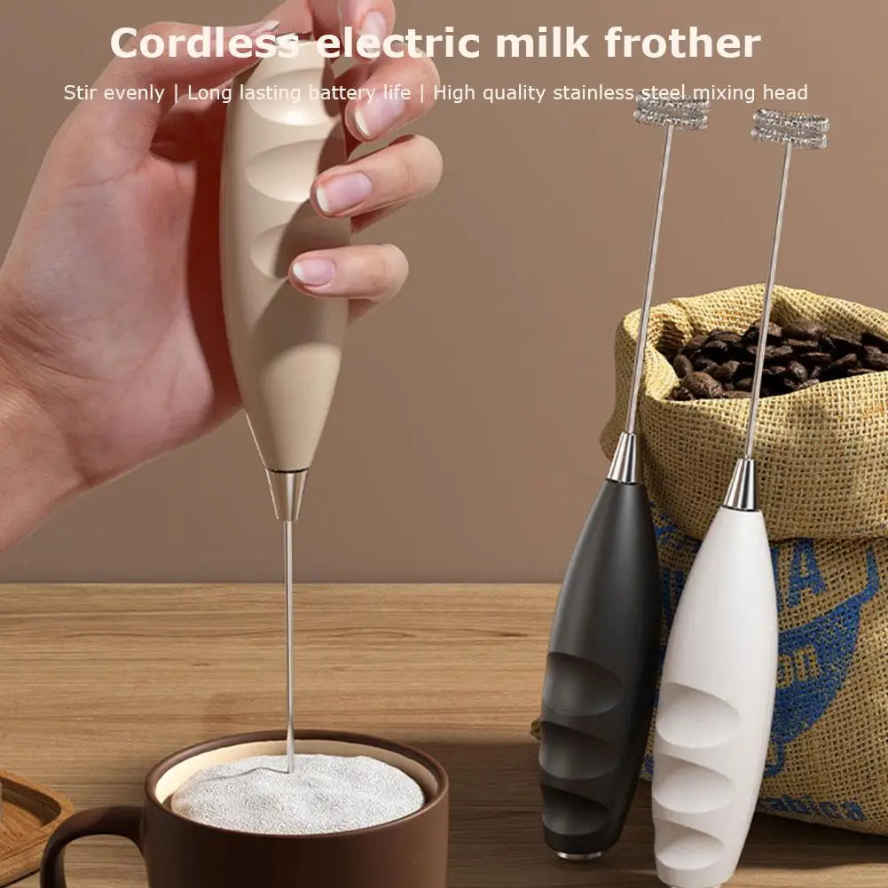 Mi Milk Frother Handheld Foam Maker For Latte Mini Whisk Coffee Cappuccino Frappe Matcha Hot Chocolate Egg Beater Drink Mixer Qme