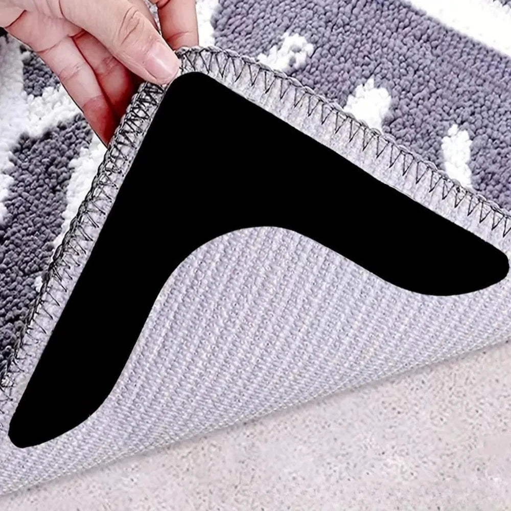 Carpet Non-slip Sticker Reusable Washable Anti-Curling Rug Gripper Corner Pad Multi Purpose Fixed Tape for Home Floor Qme