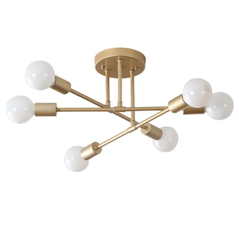 Nordic Minimalist Pendant Light Ceiling Lamp LED Chandelier Suitable for Bedrooms Living Rooms Black Gold Lighting Decoration Qme