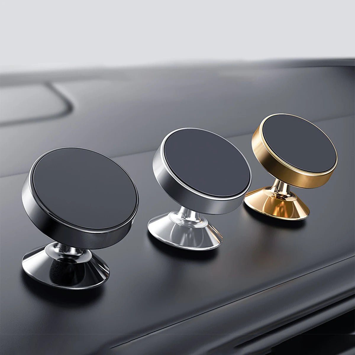 1 Metal Material Circular Mini Magnetic Phone Holder Car Qme