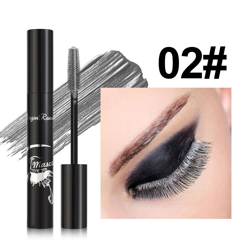 Colorful Volume Mascara Lasting Styling Waterproof Quick Dry Blue Purple Curling Lengthen Long Eyelash Silk Extension Cream Qme 02