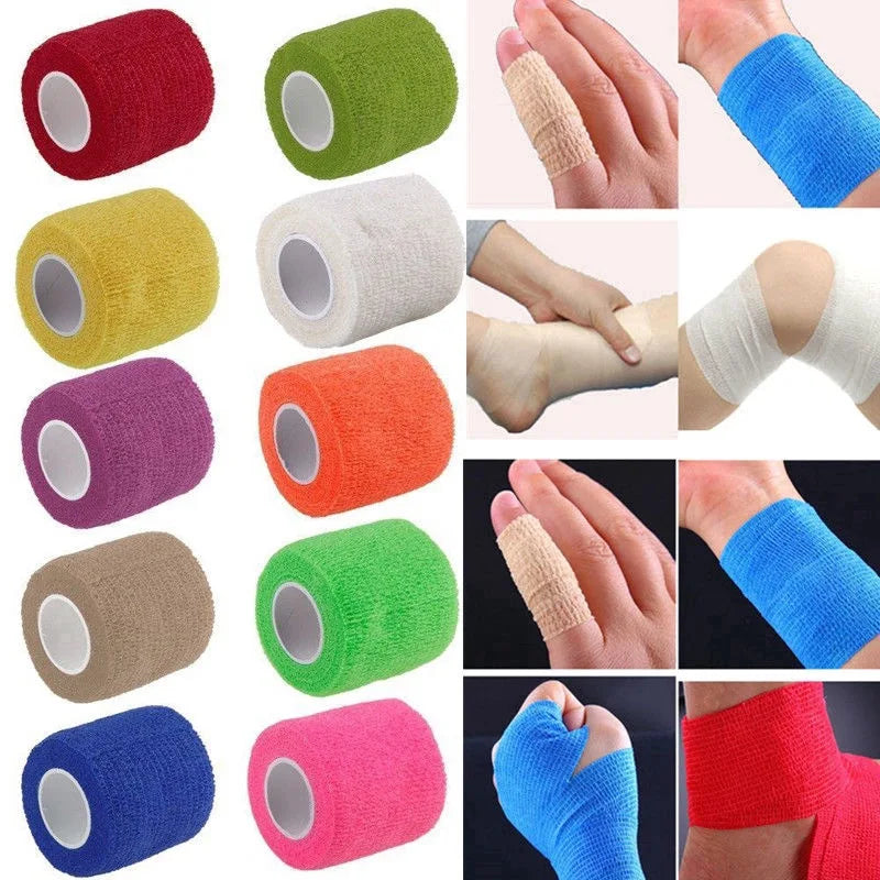 Brand New Glossy Pink Tattoo Disposable Bandage Sport Cover Wrap Tape Self Adhesive Elastic Bandage Tape Tattoo Permanent Makeup Qme