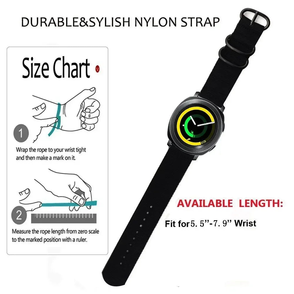 18mm 20mm 22mm 24mm Nylon Fabric Watch Bands Sport Strap For Samsung Galaxy Watch 3 Band Bands Amazfit GTR GTS Huawei GT2 Qme