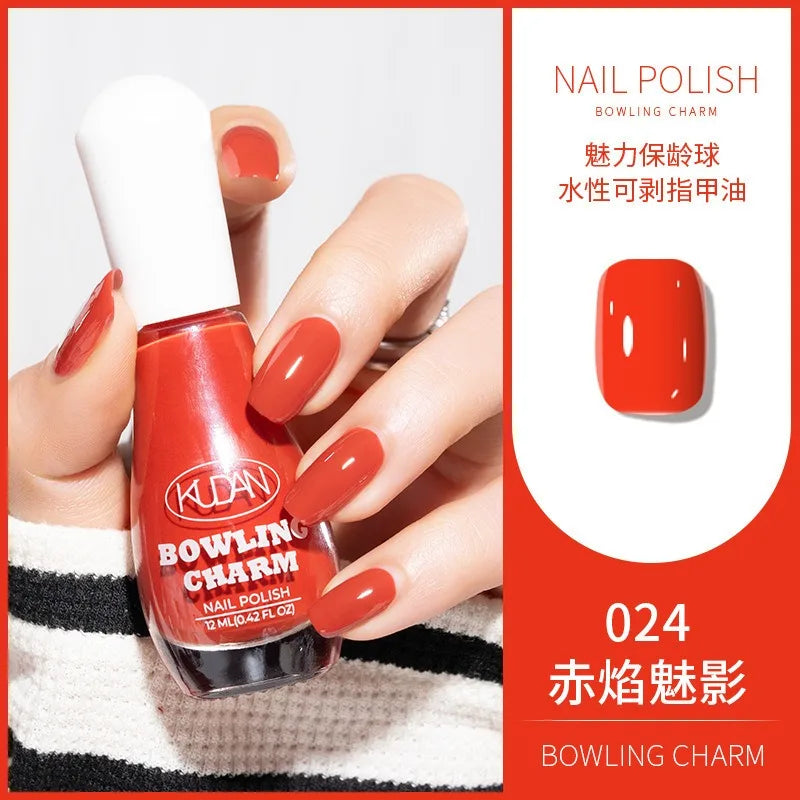 40 Colors Nail Polish Summer Water-based Quick Drying Tearable Art