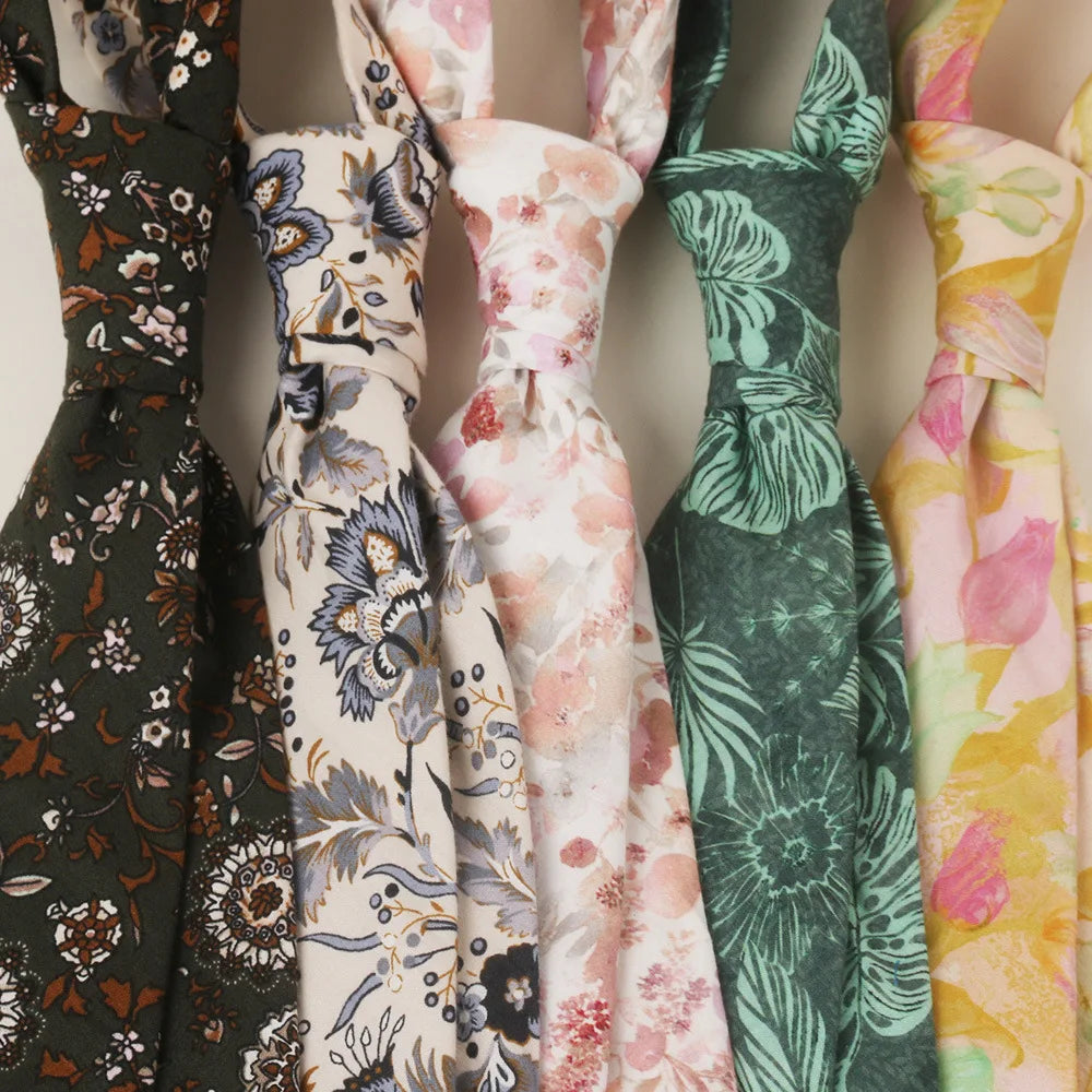 Floral Fashion Tie Mens Dress Wedding Accessories Party Tuxedo Shirt Qme