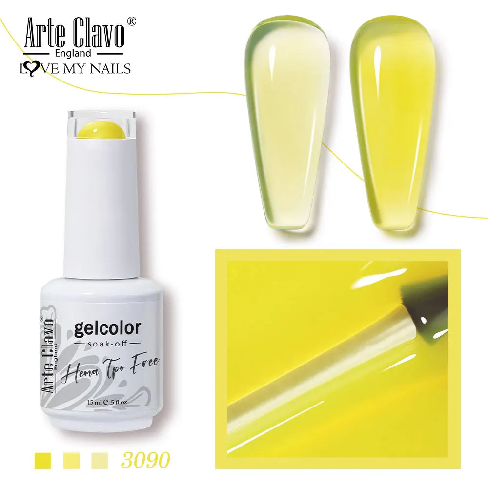 Arte Clavo Summer Nails Tip Candy Series Jelly Gel Nail Polish Blue
