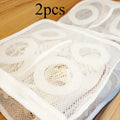 Multi-Purpose Mesh Laundry Bag for Shoes, Bras & Underwear - Durable Zipper Closure, No Distortion During Hanging Drying, Qme white 27 26.5 9.5cm