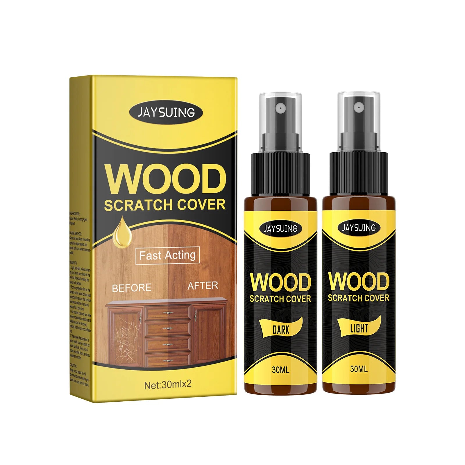 Wood Scratch Repair Tool Polishing Wooden Floor Gap Filler Stitching Renovate Scratch Repair Waxing Wooden Floor Repair Liquid Qme 30ml 2pcs Boxed