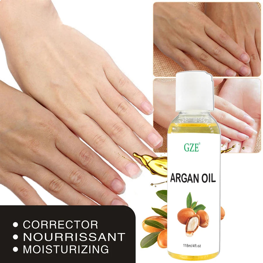 GZE Organic Moroccan Argan Oil Pure Cold Pressed Virgin Premium Grade Moisturizer for Dry, Damaged Skin, Hair, Face, Body, Scalp Qme