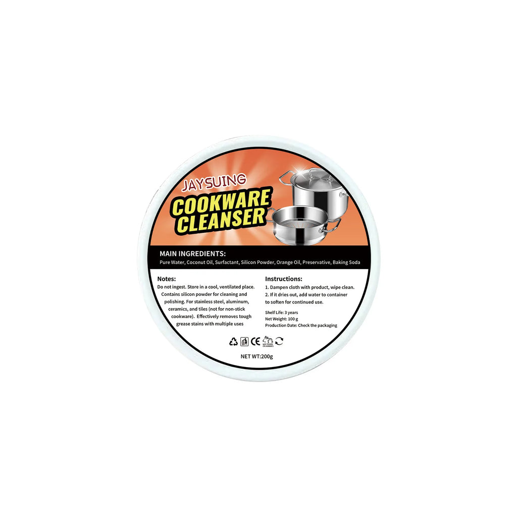 Stainless Steel Cleaning Paste Powerful Cookware Cleaner Rust Removal Washing Pot Bottom Scale Decontamination Kitchen Cleaner Qme 200g Bottled