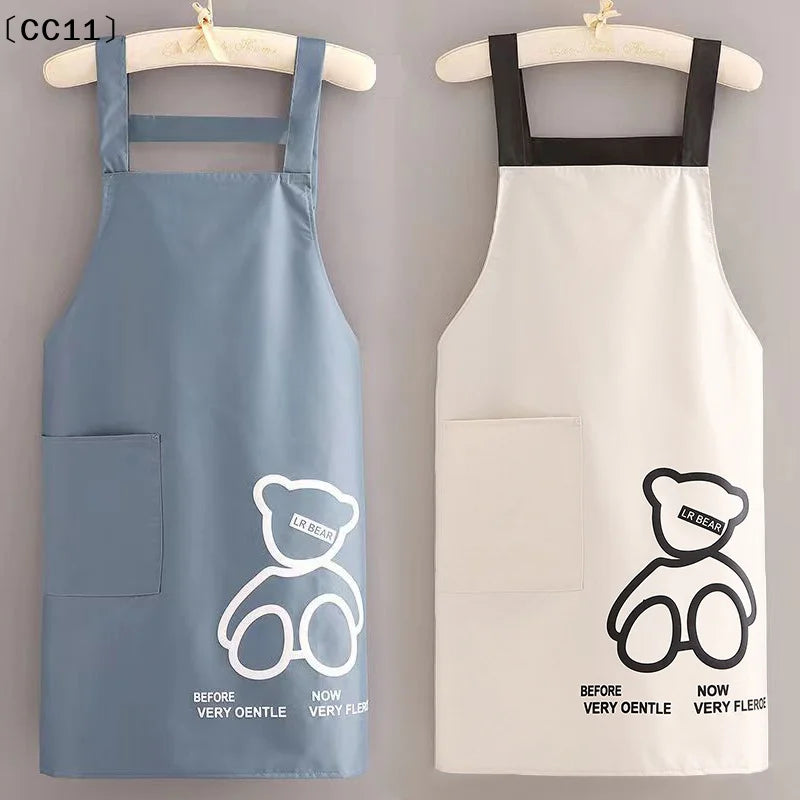 Apron Kitchen Household Waterproof Oil-proof Waist Can Be Fixed Logo Qme
