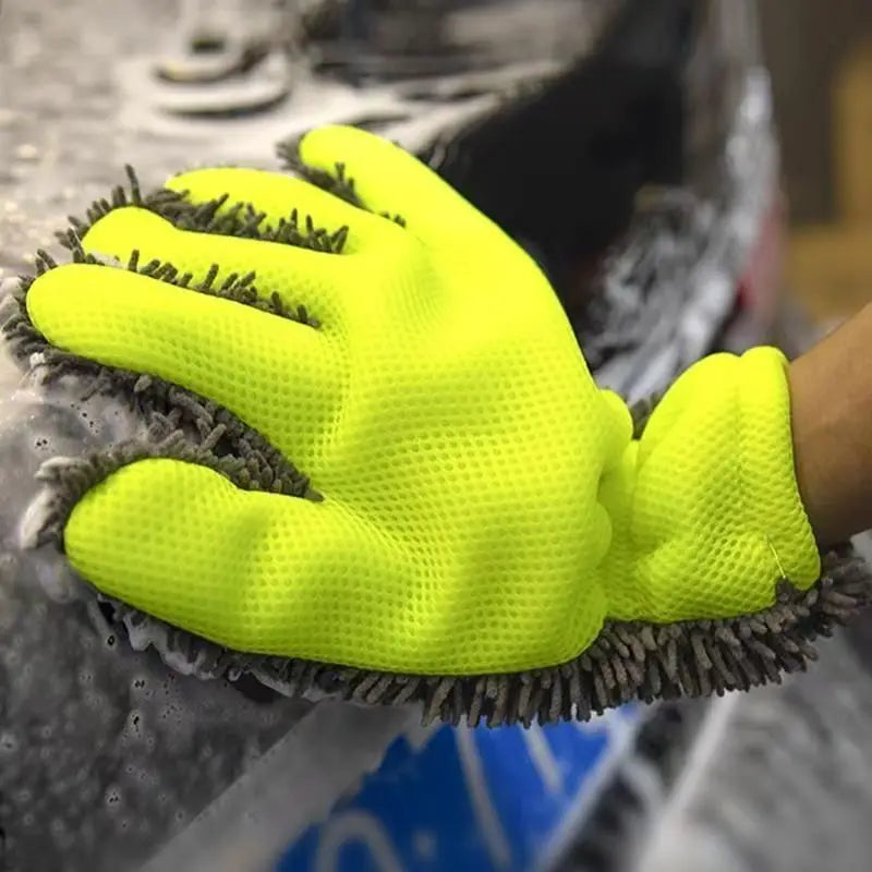 Car Wash Gloves Plush Waterproof Towel Special Rag Chenier Cleaning Qme