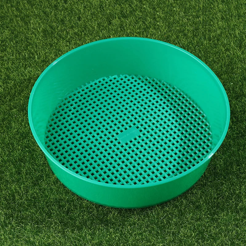Plastic Soil Sieve Filter Mesh Round Soil Dirt Sifter For Soil Stone Sifting Filtration Home Garden Flower Plant Nursery Tools Qme Green