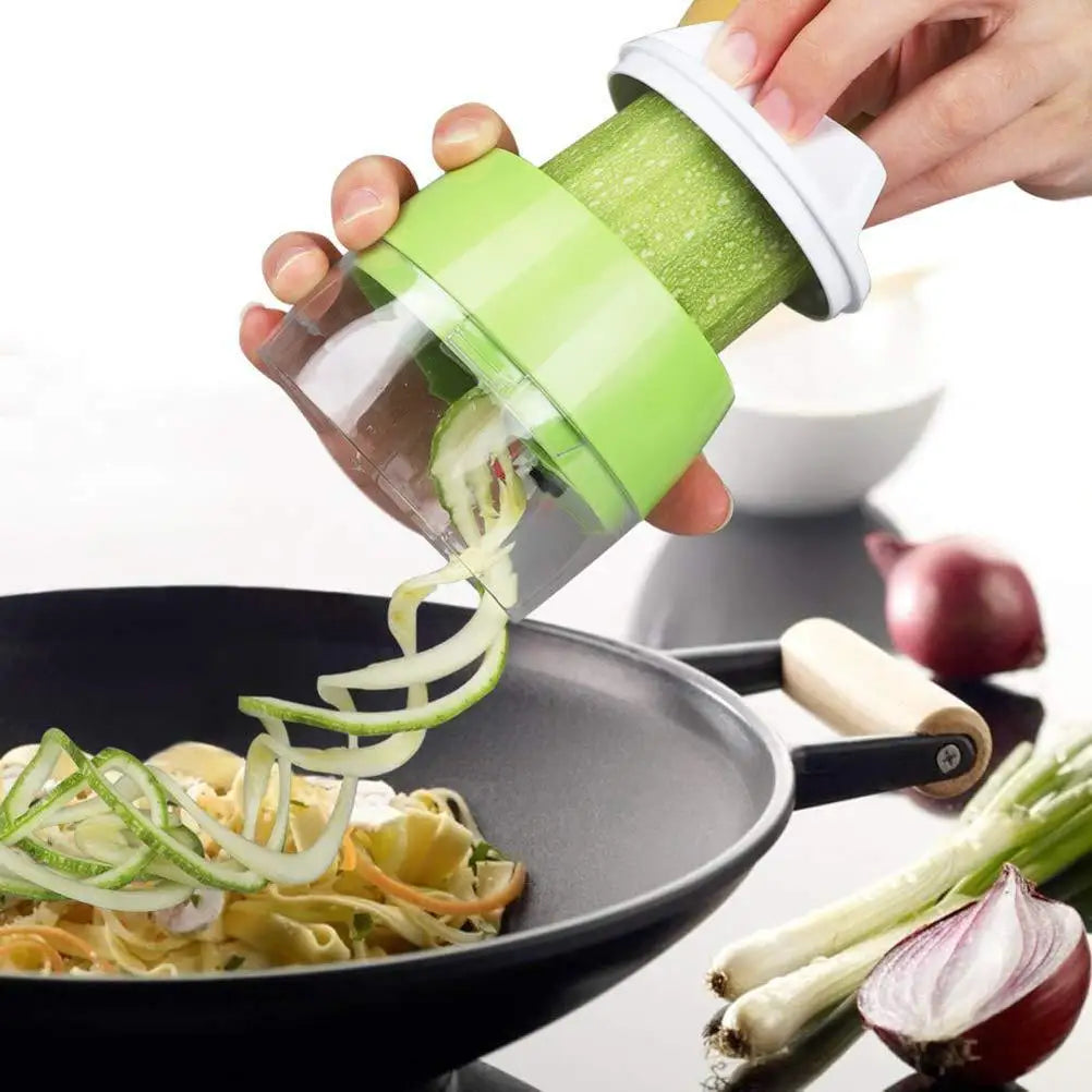 Manual Vegetable Spiral Cutter Kitchen Spiralizer Veggie Slicer for Carrot Cucumber Zucchini Kitchen Gadget Qme