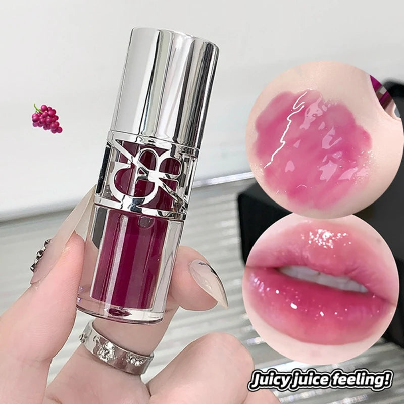 Clear Glass Gray Coffee Shine Lip Gloss Mirror Watery Moisturize Plumper Long Lasting Lip Tint Juicy Lip Oil Gloss Stain Makeup Qme