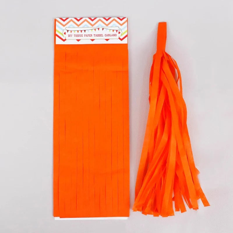 Valentine's Day Gradient 2-Meter Color Tassel Party Decoration Qme Orange