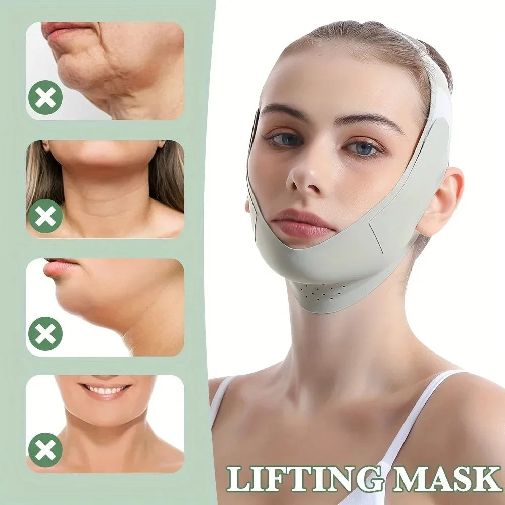 Reusable Face Slimming Bandage V Line Shaper Women Chin Cheek Lift Up Qme
