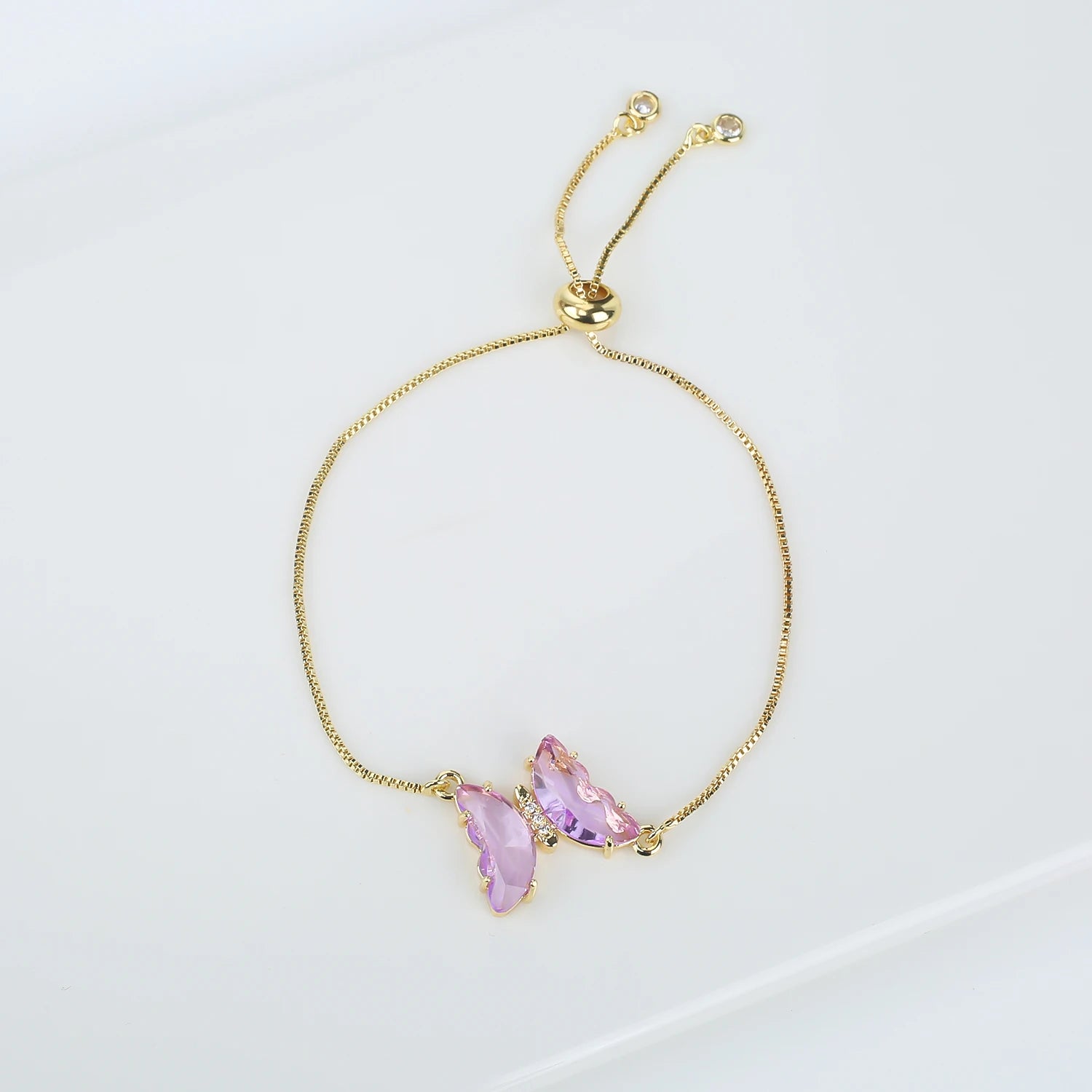 New Trend Fashion Crystal Zirconia Butterfly Charm Bracelet Temperament for Women Light Luxury Party Jewelry Gift Daily Wear Qme Bracelet 2 23cm