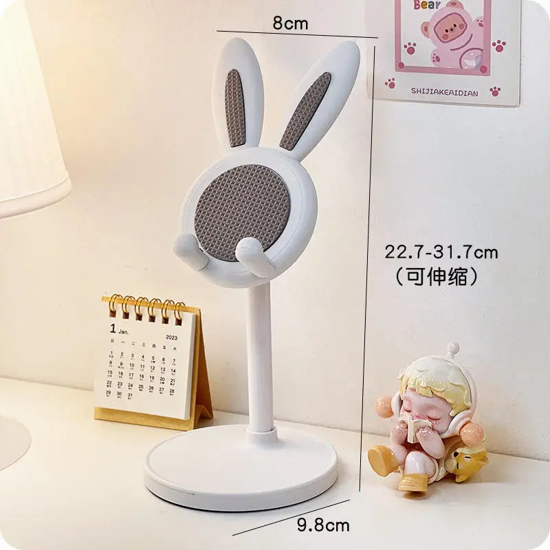 Pink Phone Holder Desktop Cell Stand Iphone 13 14 Samsung Smartphone Qme White