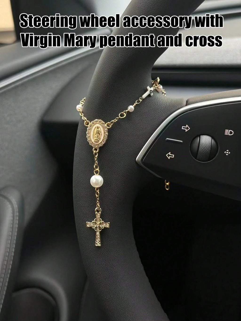 1 Steering Wheel Bead Pendant Car Accessories Unique Fashionable Qme