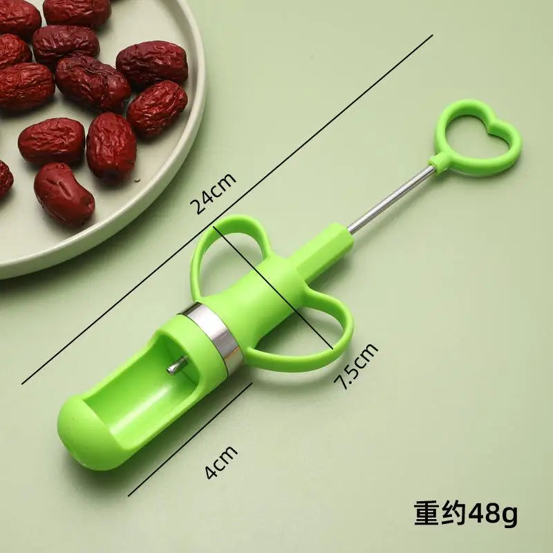 Cherry Fruit Pitter Stainless Steel Non Slip Handle Perfect Kitchen Qme one size C