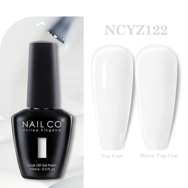 NAILCO Rubber Base Gel Polish Milky Pink Jelly White Beige 6Colors