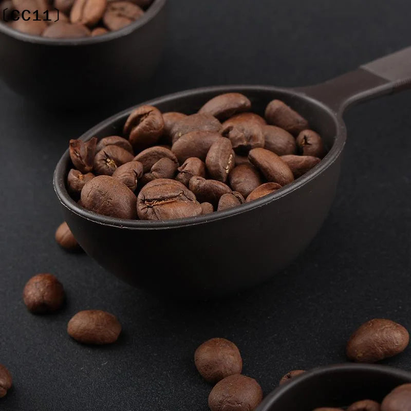 Baking Tools Measuring Spoon Non-slip Long Handle Coffee Black Scoop Qme