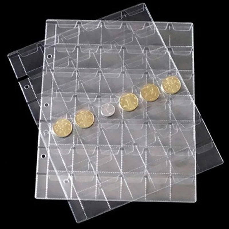 Album Coins Albums 42 Pocket Collection PVC Transparent Inside Pages Qme