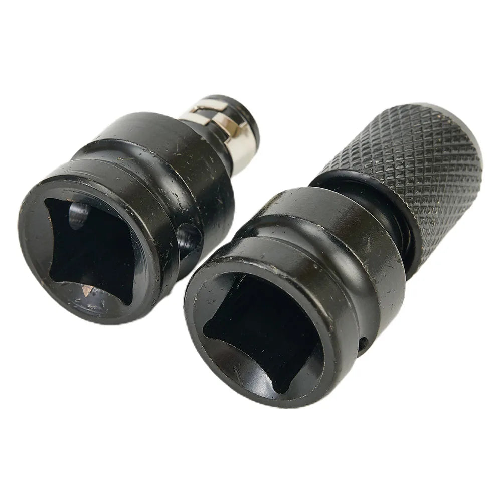 2Pcs/set 1/2 Square Drive To 1/4 Hex Shank Drill Bit Chuck Adapter Converter Kit Quick Adaptor Socket Converter Qme