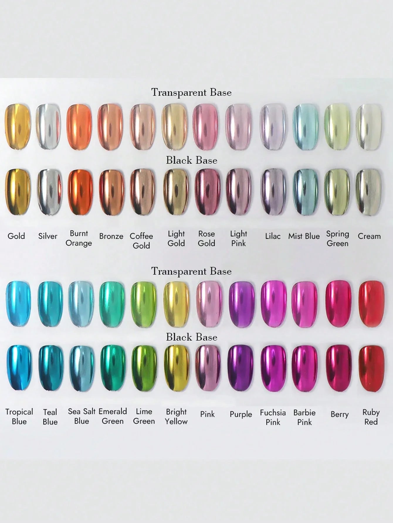4 5 6 12 Magic Mirror Chrome Nail Powder Sparkling Glitter Decoration Qme