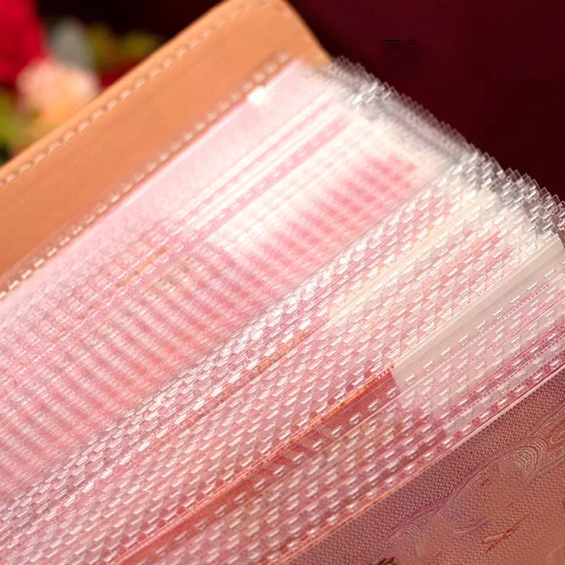 Banknote Storage Book Made Of PU Material, Can Hold 100 Banknotes, With Banknote Photos, Stamps, Bank Card Storage Book Qme