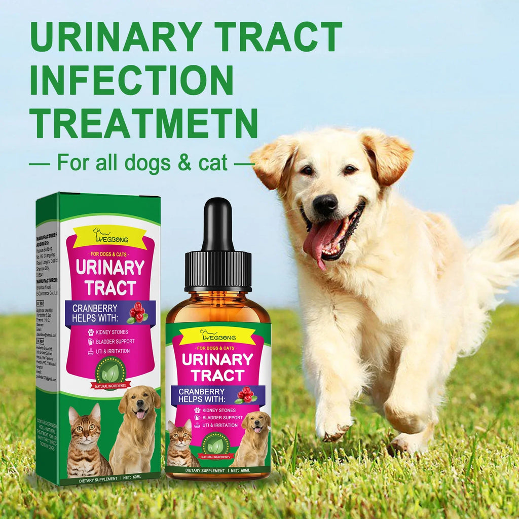 Cranberry Bladder Health Drop Dog Urinary Tract Infection Supplement Bladder Stone Remover Promote Kidney Health Pet Health Care Qme