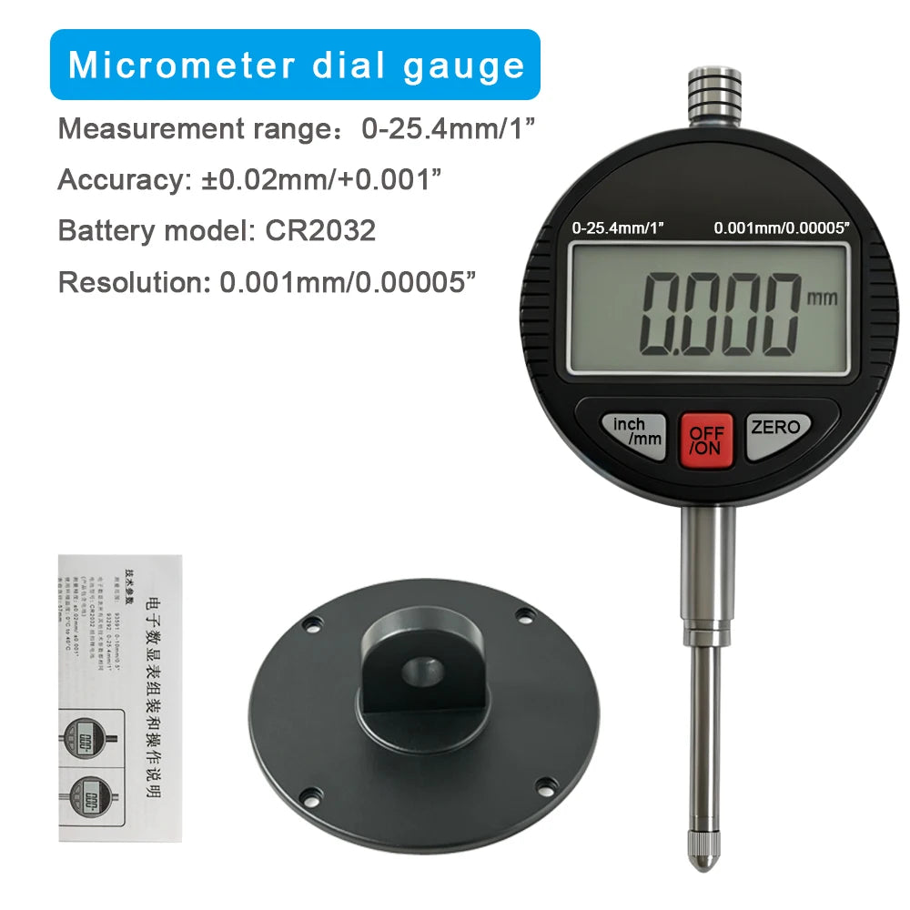 0- 0 5 1 Range Gauge Digital Dial Indicator Precision Tool 005 0005 Qme 0-25.4mmx0.001mm