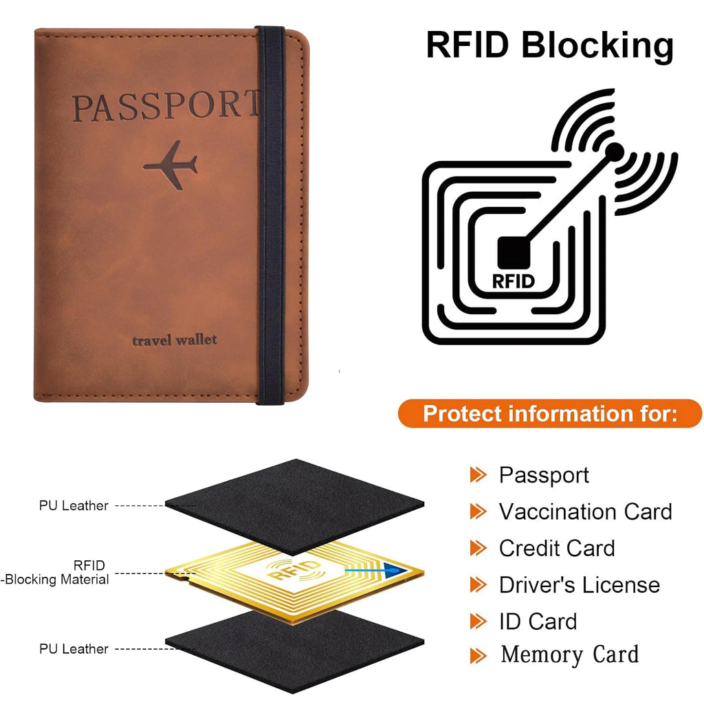 Passport Holder Travel Essentials Wallet Cover Case Accessories Book Qme