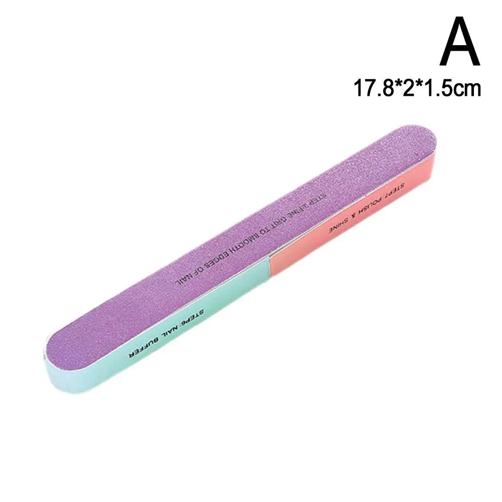Professional Nail File Nail Buffers Blocks For Natural Nails Shine Smoother Upgrade Seven Steps Polisher Fingernail Files Buffer Qme 17.8cm long CN