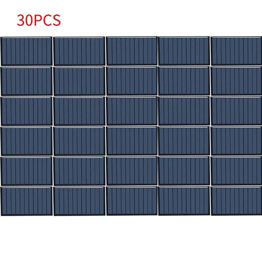 80x45mm 5V 75mA Zonnepaneel Drop Lijmraad DIY Zonne-Silicium Panelen Raad Polykristalline Tuin Licht Macht Accessoires Qme 30pcs