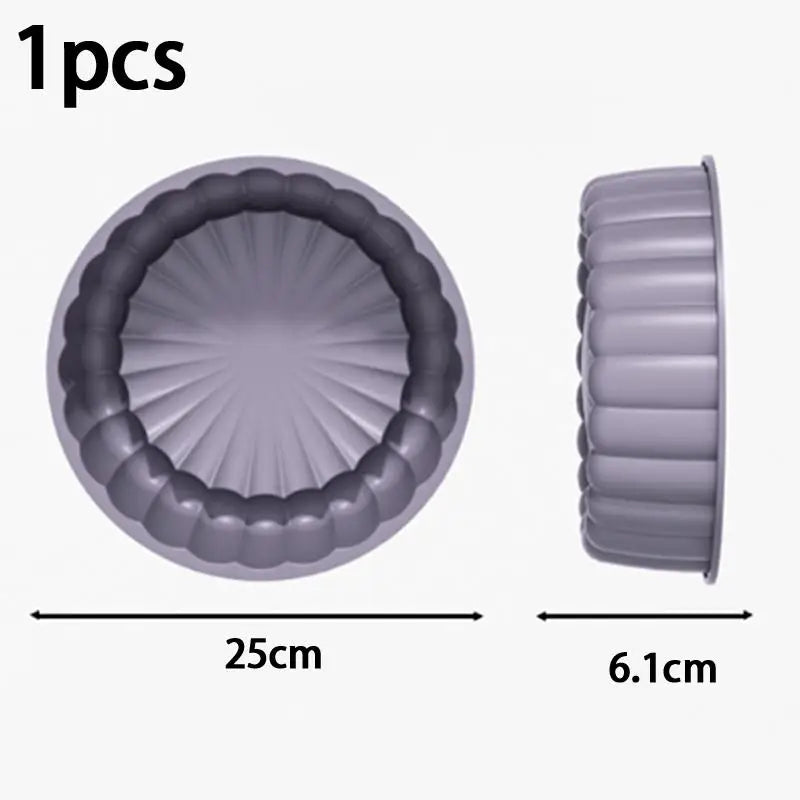 Charlotte Cake Pan Silicone Cheesecake Nonstick Round Baking Mold Qme C5