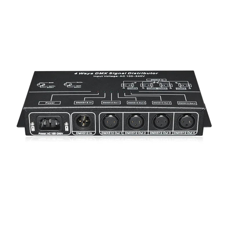 High Power Dmx Led Controller 5CH 10A/CH DMX 512 Decoder Dimmer Driver DC12V-24V MAX 1200W for Led Rgbcw Strip or Light Qme